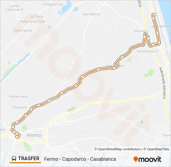 TRASFER Bus Line Map