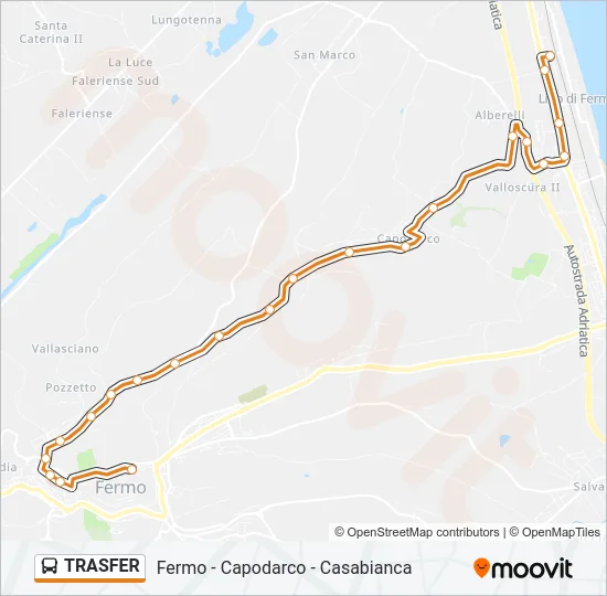 TRASFER Bus Line Map