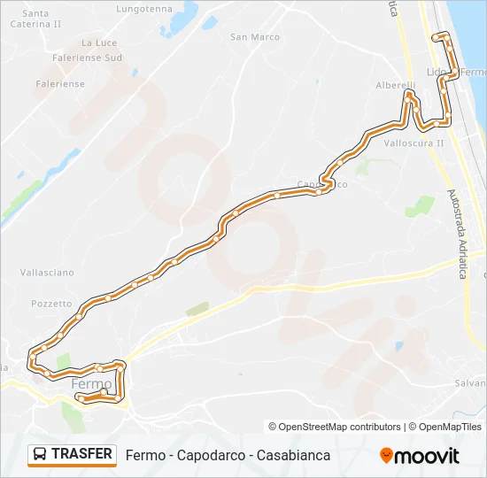 TRASFER Bus Line Map