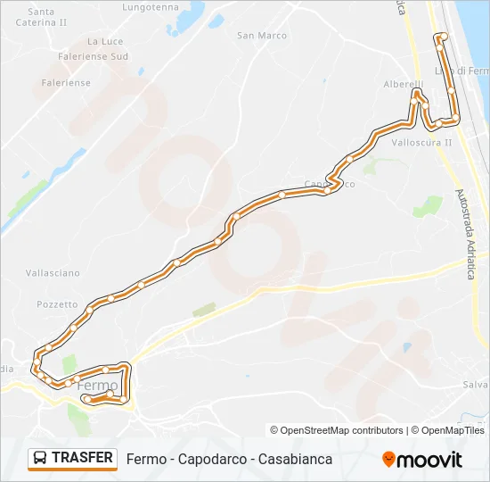 TRASFER Bus Line Map
