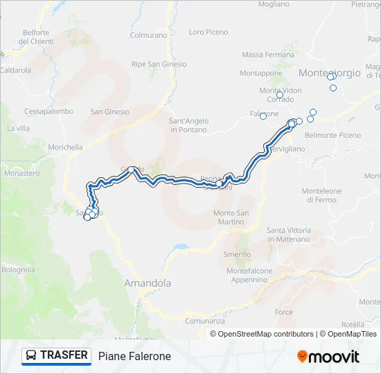 TRASFER Bus Line Map