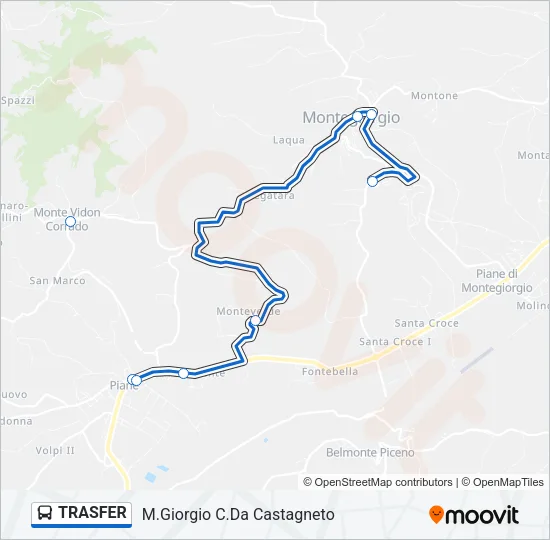 TRASFER Bus Line Map