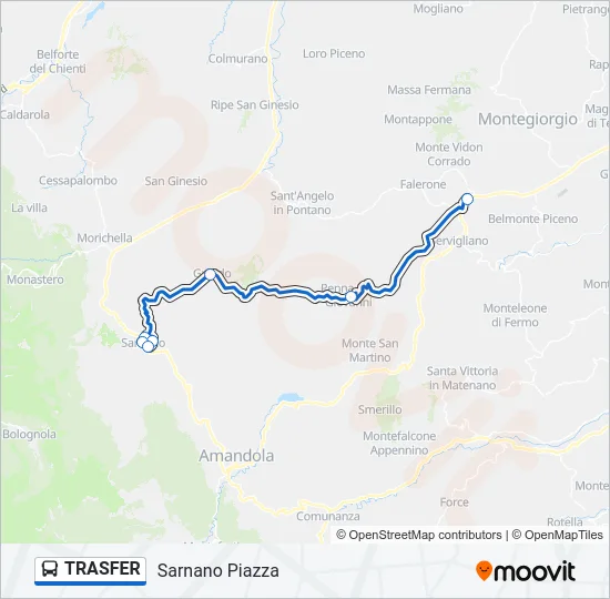 TRASFER Bus Line Map