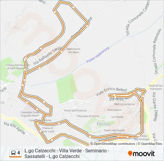4 Bus Line Map