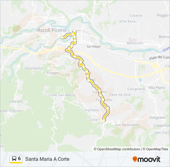 6 bus Line Map