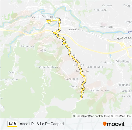 6 Bus Line Map