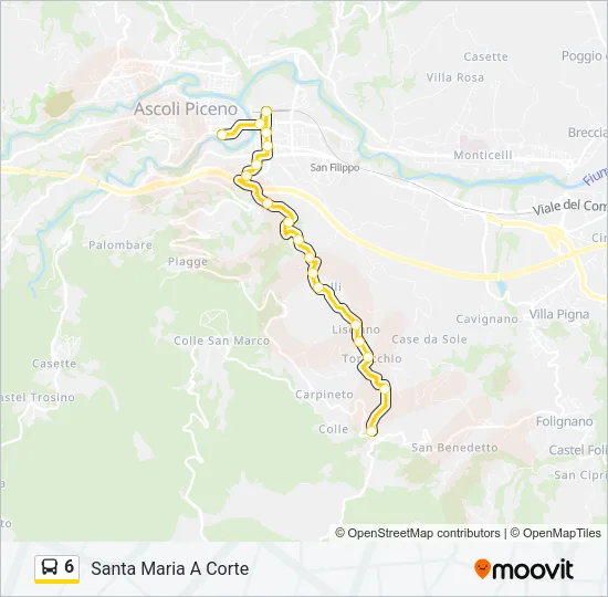 6 Bus Line Map