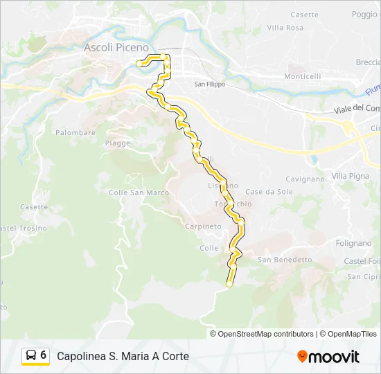 6 Bus Line Map