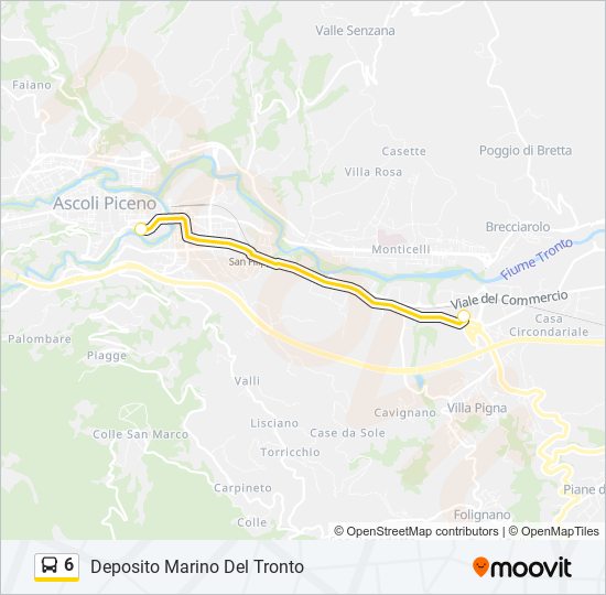 6 bus Line Map