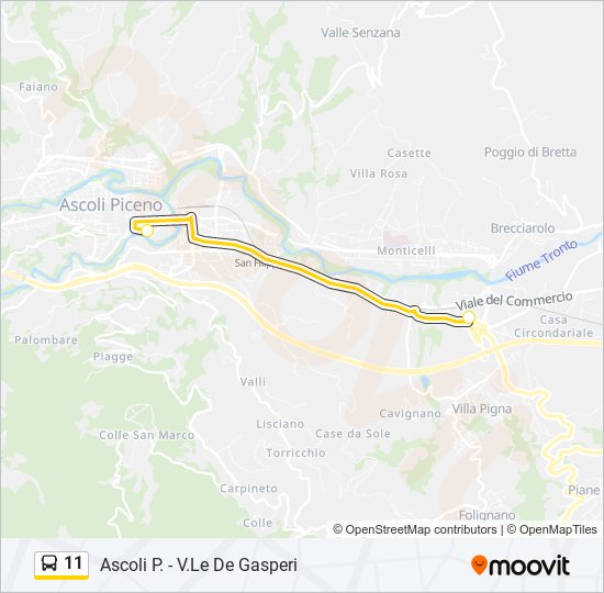 11 bus Line Map