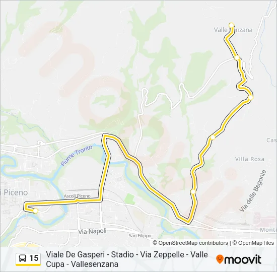15 Bus Line Map