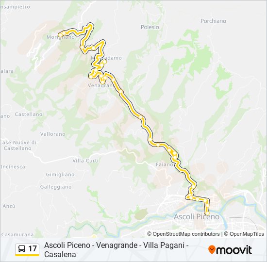 17 bus Line Map