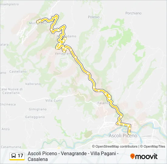 17 Bus Line Map