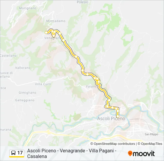 17 Bus Line Map