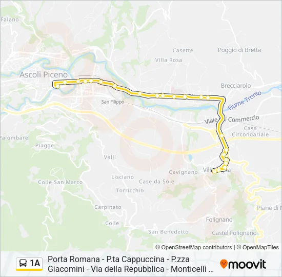 1A Bus Line Map