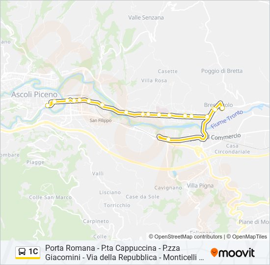 1C bus Line Map