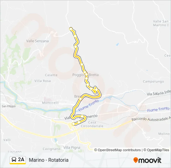 2A Bus Line Map