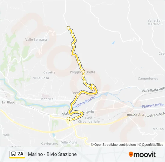 2A Bus Line Map