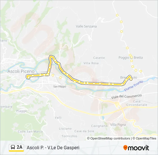 2A Bus Line Map