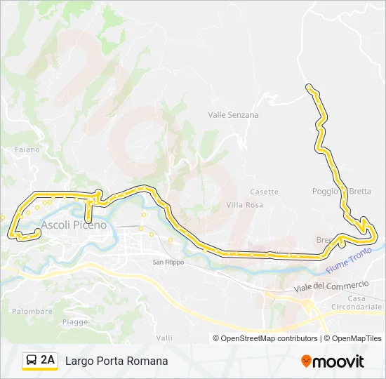 2A Bus Line Map
