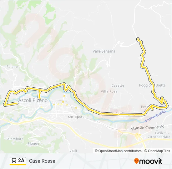 2A Bus Line Map