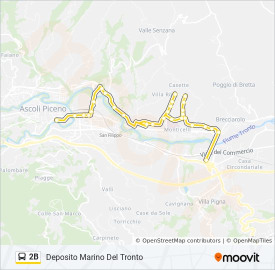 2B bus Line Map