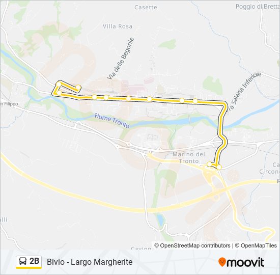 2B bus Line Map