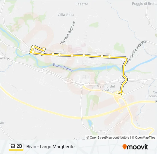 2B Bus Line Map