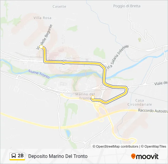 Percorso linea bus 2B
