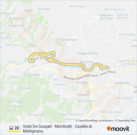 Percorso linea bus 2D