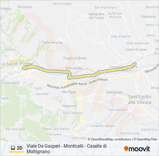 Percorso linea bus 2D