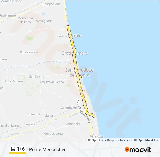 1+6 Bus Line Map