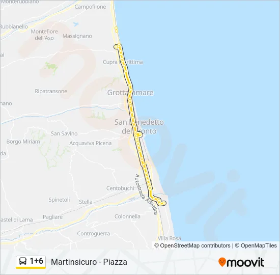 1+6 Bus Line Map