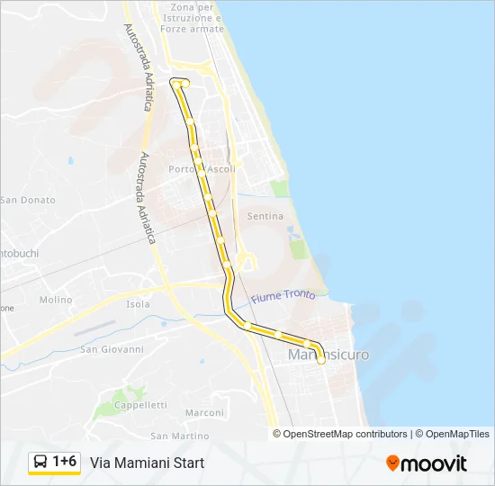 1+6 Bus Line Map