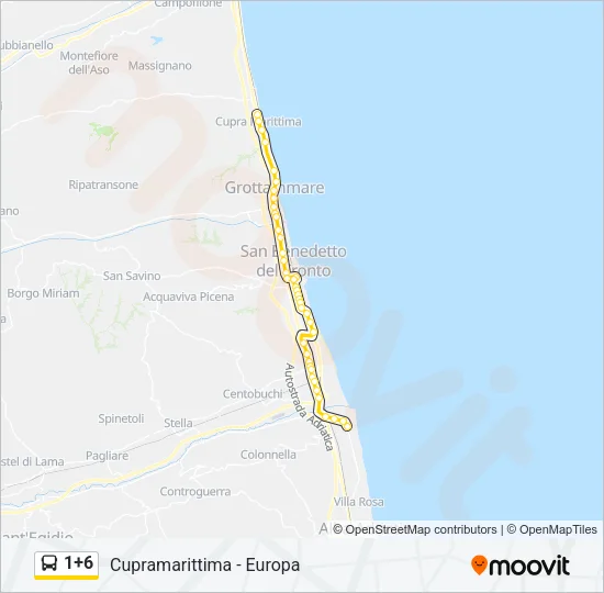 1+6 Bus Line Map