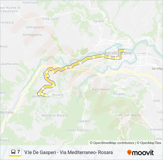 7 Bus Line Map