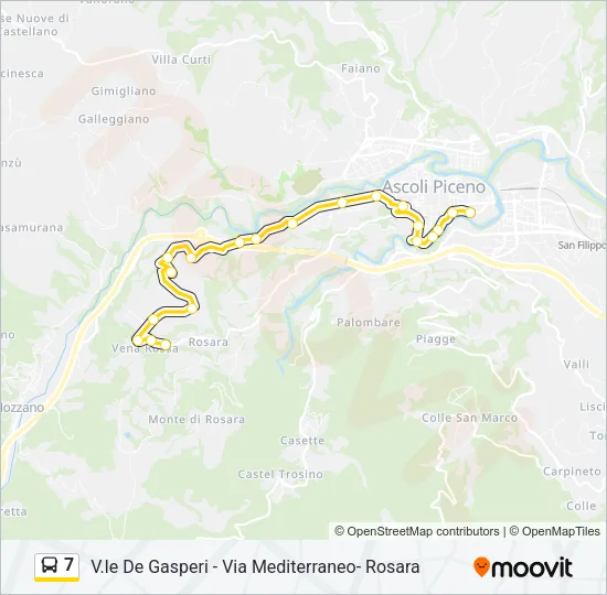 7 Bus Line Map