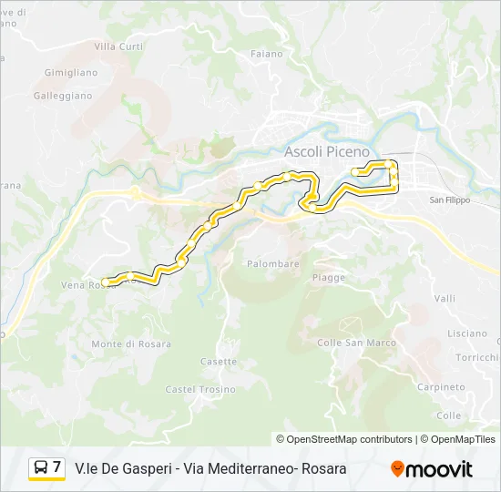 7 Bus Line Map