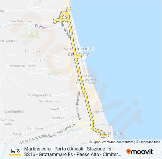 8 Bus Line Map