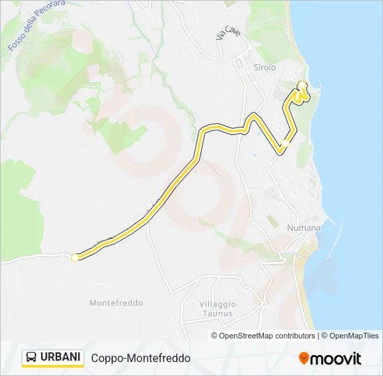 URBANI Bus Line Map