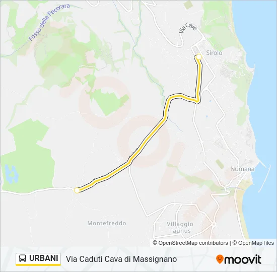 URBANI Bus Line Map