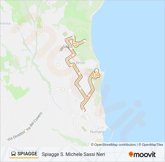 SPIAGGE Bus Line Map