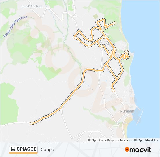 SPIAGGE Bus Line Map