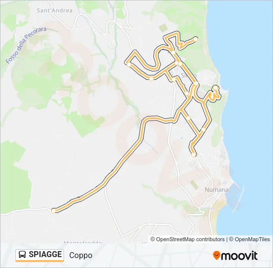 SPIAGGE Bus Line Map