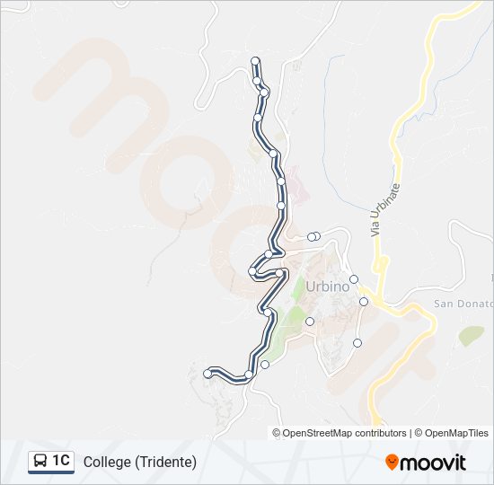 1C Bus Line Map