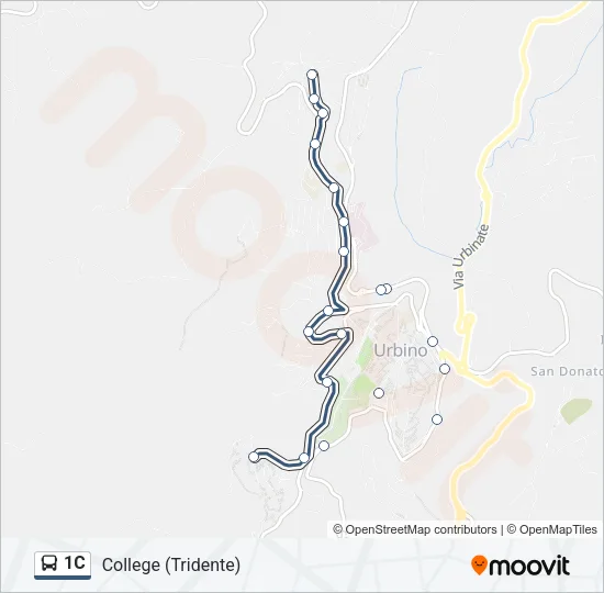 1C Bus Line Map