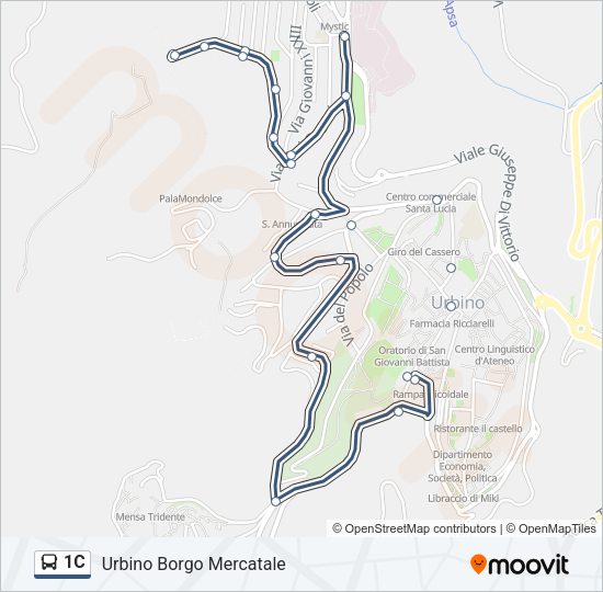 1C Bus Line Map
