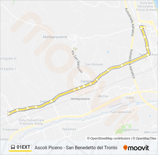 01EXT Bus Line Map