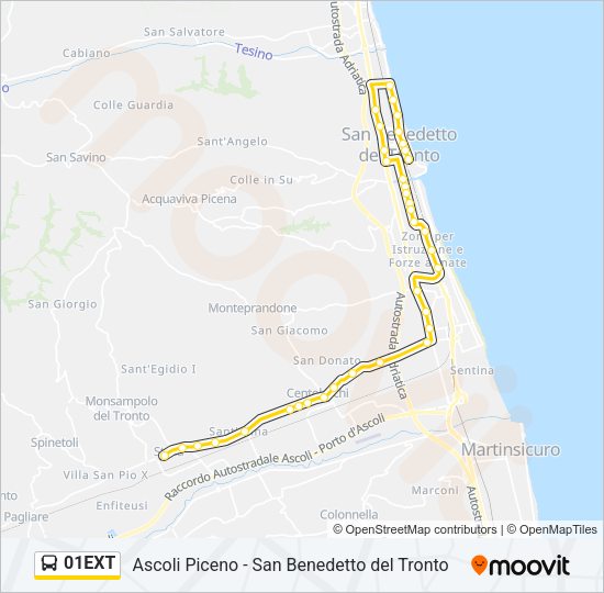 01EXT Bus Line Map