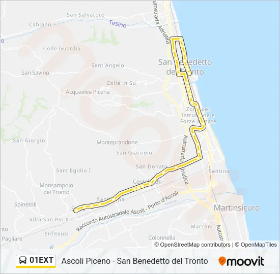 01EXT Bus Line Map